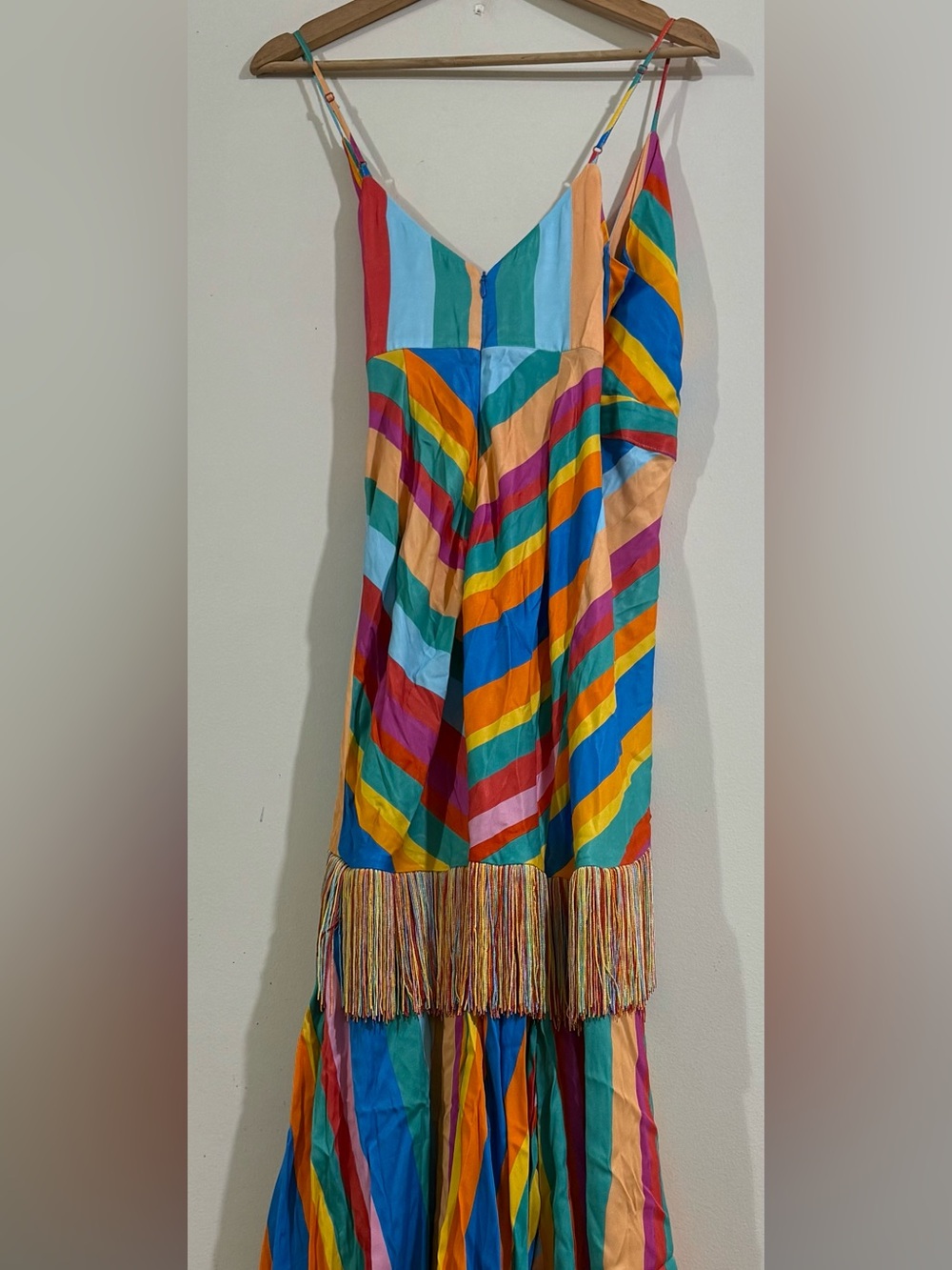 FARM Rio Rainbow Stripe High-Low Maxi Dress - Picture 12 of 13